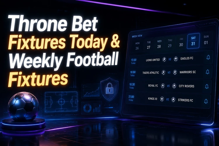 Throne Bet Fixtures Today & Weekly Football Fixtures