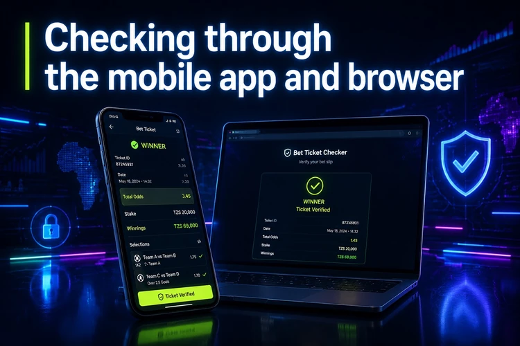 Checking through the mobile app and browser